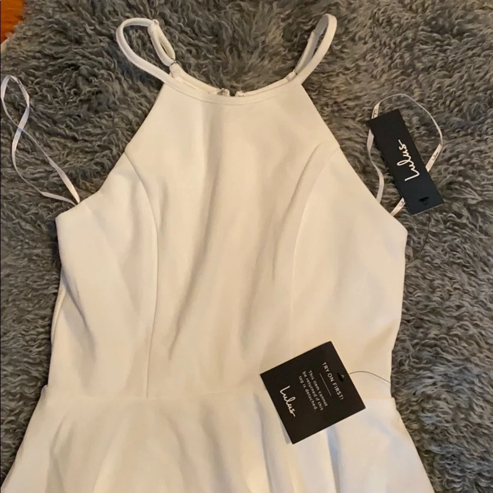 ✨ NWT! Lulu’s White Party Dress - Picture 2 of 5